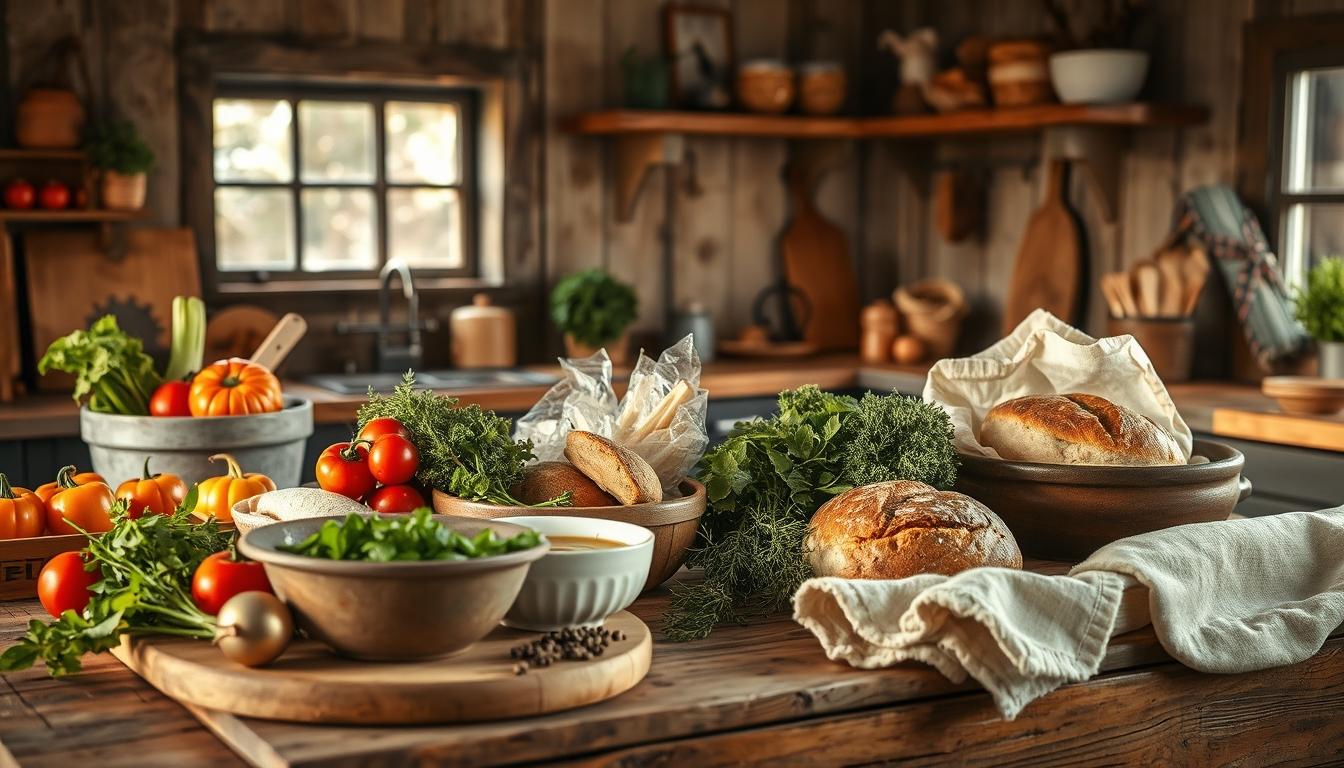 Ingredients prepared for a simple home dinner
