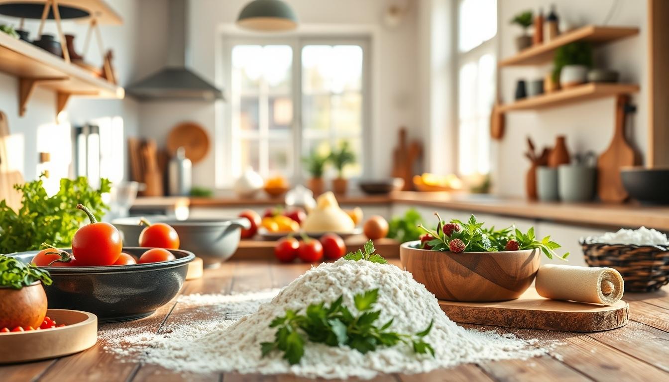 Home cook preparing ingredients in the kitchen